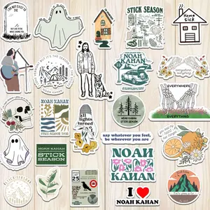 25pcs Noah Kaan Stickers With Celebrity Theme,Sticker Pack For Laptop Bicycle Tumbler Skateboard Luggage Bumper,Waterproof Vinyl Decals