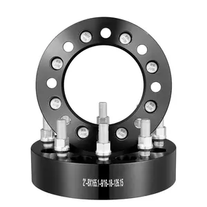 VEVOR 2" 8"x6.5" Wheel Spacers Wheel Adapters 8 Lug Forged Spacer 2 PCS Black