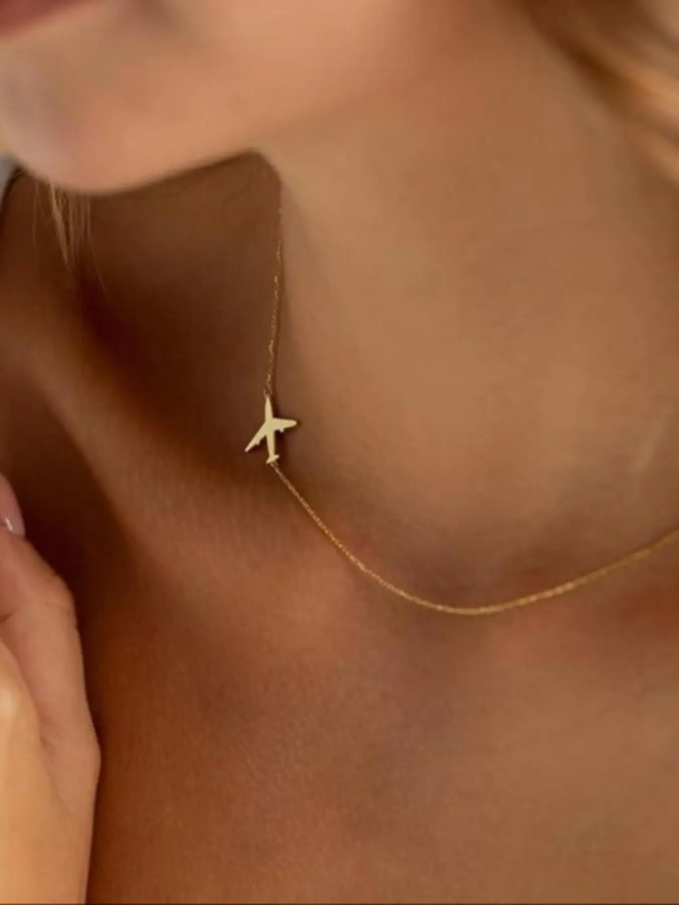 Airplane Necklace Set, 18 Inch Collar Chain & 16 Inch Fashion Chain, Adjustable 2 Inch Chain, Meaningful Gift for Travelers and Dreamers, Dainty Layering Jewelry, Casual Style Necklaces, Dainty Necklaces