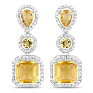 Citrine Sterling Silver Earrings