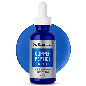 Dr. Brenner Copper Peptide Serum with GHK-Cu peptide, Argireline and Matrixyl 3000 Anti-Aging Moisturizer for Fine Lines and Skin Elasticity