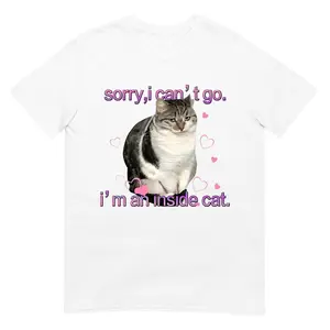 I'm an Inside Cat Y2k Funny Tee for Men and Women, Unhinged Graphic Tees, Funny Sweatshirt Exchange, Shortsleeve, Seamless