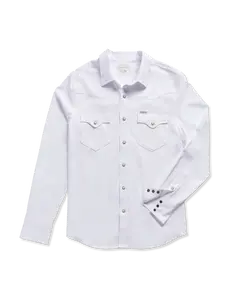 Tecovas Performance Western Pearl Snap White