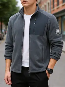 New Men's Outdoor Fleece Jacket, Ideal for Hiking, Traveling, and Camping, Warm and Comfortable Outerwear for Outdoor Activities
