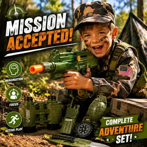 Product name Suggestion Kids Costume Military Toy Ranker Dress Up Costumes for Boys Ages 3-12 with Equipment Military Accessories Uniform Halloween Gifts Toy Set