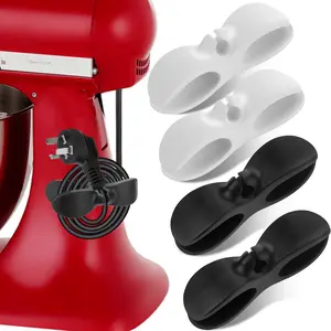 2025 New Upgrade Silicone Appliance Cord Organizer, 4Pcs Cord Winder Cable Organizer for Kitchen Appliance, Cord Holder & Cord Wrapper for Appliances Stick On Pressure Cooker, Coffee Maker, Air Fryer, Mixer, Blender