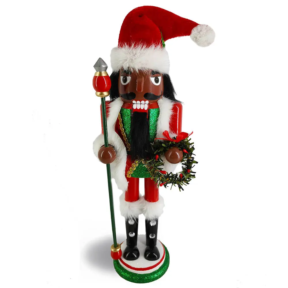 African American Black Santa Nutcracker