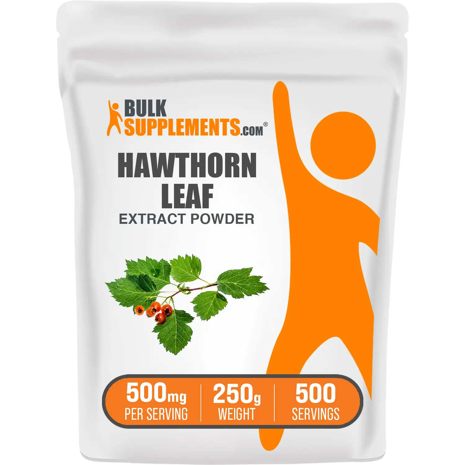 BulkSupplements - Hawthorn Leaf Extract Powder - Antioxidant - Digestive Support - 250g - 500mg per Serving