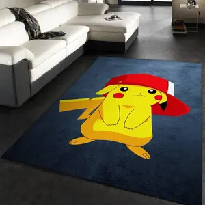 Pika Pika Pikachu Pokemon Rug Home Decor