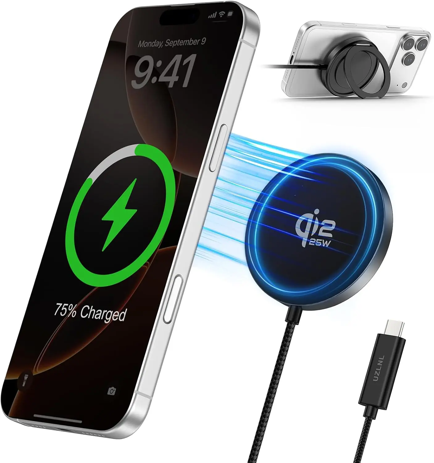 2pc 25W Wireless Charger Pad, Qi2 & Qi2.2 Certified Magnetic Phone Charger, MagSafe Compatible Charging Station for iPhone 17/16/15/14/13/12 Series & AirPods Pro/4/3/2 (Charger Not Included)(Requires 20-30W+ Adapter) tiktokshopbacktoschool