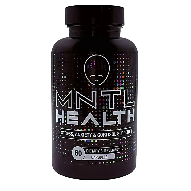 MNTL HEALTH, Stress relief supplement, cortisol support supplement with ashwagangha- promotes relaxation, calm and balanced mood, focus and wellness, eases nervousness and tension