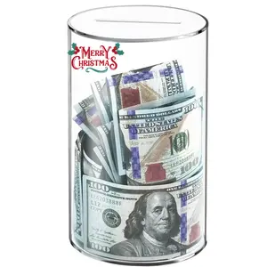 Large Adults Piggy Bank, Clear Piggy Bank for Adults/Kids Must Break to Open christmas gift