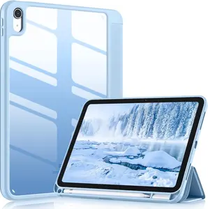 Case For iPad Air 11-inch M3/ M2, iPad Air 5th/ 4th Generation 10.9,  Ultra-Thin Case and Transparent Back, Auto Wake/Sleep, pink with Pen Slot TikTokShop BlackFriday