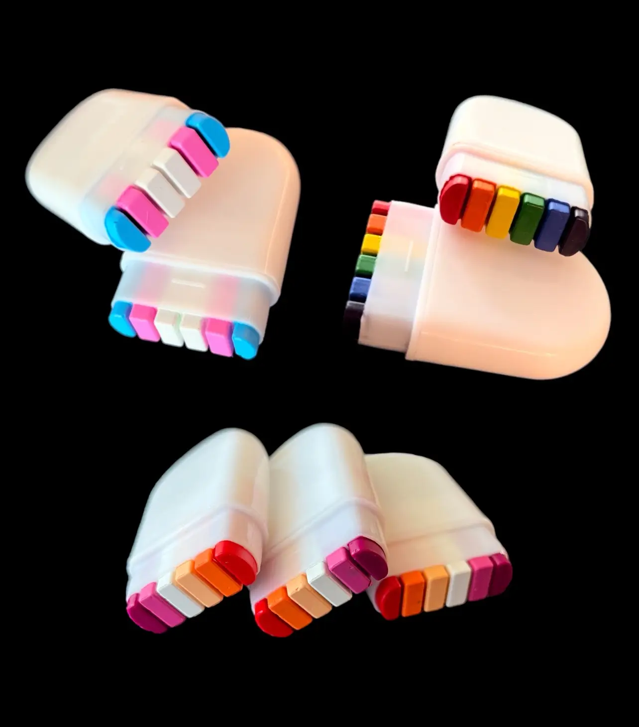 Pick Your Flag Color Markers - Lesbian / Rainbow / Transgender Flag colors - LGBTQ+ Pride - Festive & Party Accessories with Plastic Lid