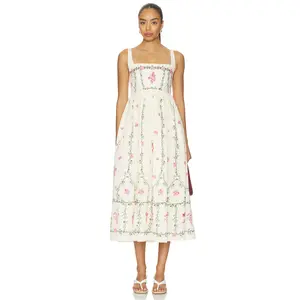 Agua by Agua Bendita Barbara Midi Dress in Multicolor