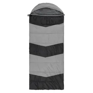 Rectangular Heated Sleeping Bag, Lightweight Sleeping Bag with Multi USB Powered Heating Pads, Waterproof Compact Envelope Sleeping Bag for Backpacking Hiking, Gray