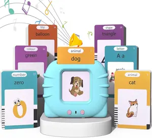 Talking Flash Card Learning Machine for Kids Educational Interactive Toy with 224 Common Vocabulary Words Speech Therapy Autism Friendly ABC 123 Learning Game Music Mode Animal Sounds Gift Wrapped Fun Learning Experience for Ages 2 to 8 tiktokshopspringgl