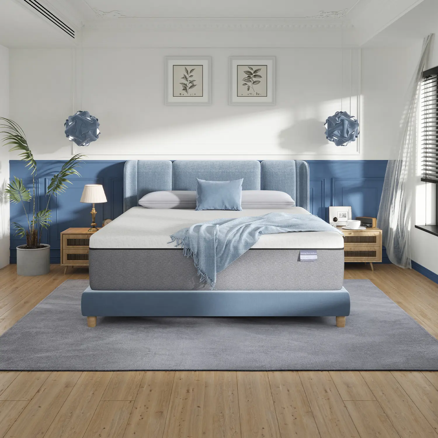 FANSACE 10-in Queen Size Memory Foam Mattress - Plush Top Fabric, Breathable Hybrid Design, Lumbar & Back Pain Relief, Comfortable Firm Rest Base Support for Queen Beds, Queen Size Mattress
