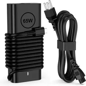 65W USB C Laptop Charger for Dell Latitude 5420 5520 7420 5400 5300, Chromebook 3100 3110 3400, XPS 13, Inspiron 14 15 16, Type C Power Adapter Supply Cord, 9Ft Extra Long Cable