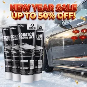 NUAN Car Scratch Repair Paste – Restores Paint From Scratches/Oxidation/Stains, Safe For All Finishes, White & Black Variants, Includes Sponge + Towel. Car Maintenance Essential.