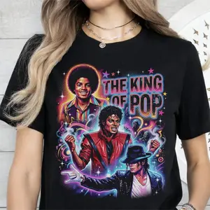 Michael Jackson King of Pop T-Shirt, Unisex Hip Hop Tee