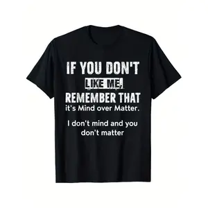 100% Cotton Summer T Shirts Mens Black Cotton T Shirt White Text Short Sleeve Crew Neck 100 Cotton Lightweight Breathable Ideal For Casual Wear And Washable Black -1 A79 T-Shirt For Men and Women
