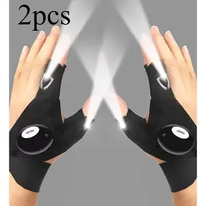LED Flashlight Gloves, Cool Gadgets for Men, Waterproof Finger Light Gear for Camping, Sports & Outdoor Leisure Activities, Fathers Day Christmas Gifts