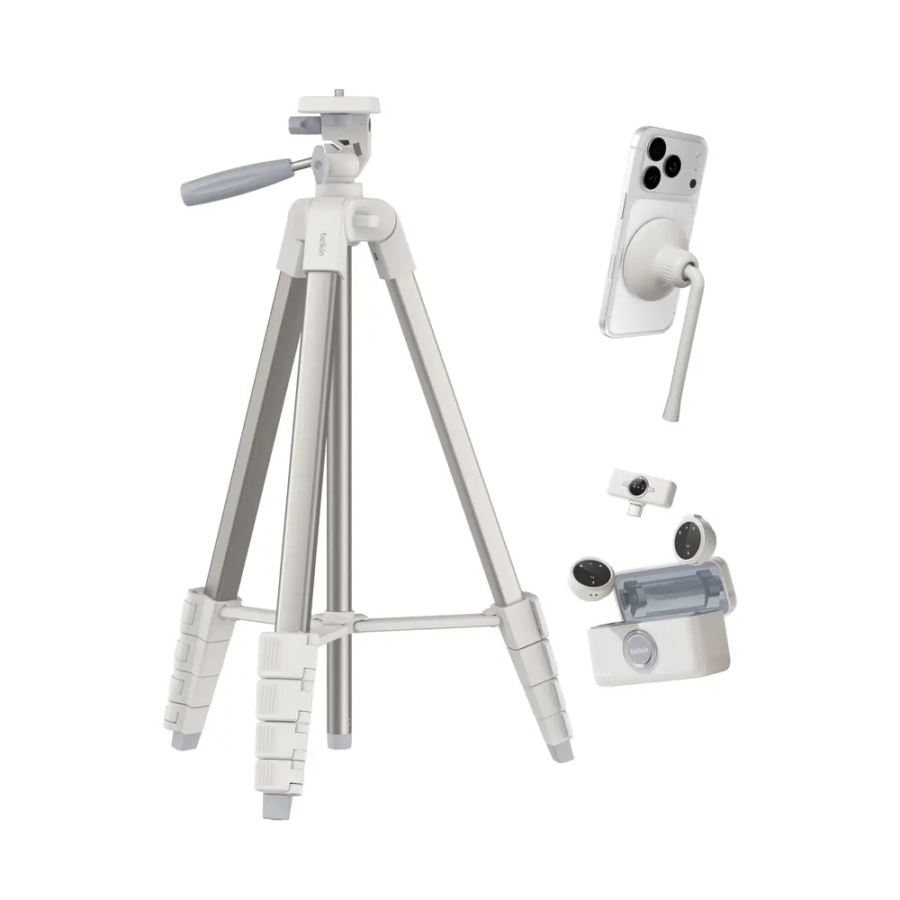 Belkin Stage Creator Kit - Smartphone/Cellphone Accessories with Tripod, Magnetic Phone Mount, Wireless Mics, Wearable Compatibility & Cable Integration