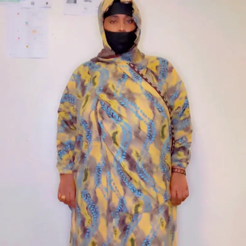 Prayer Dresses Very Nice - Blue Floral Patterned Clothing Item