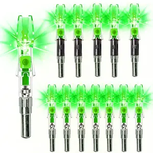 12 Pack X Lighted Nocks Universal Fit for Arrows with ID  .204'' .232'' .244'' .248'' Light Up Nocks with ON/Off Switch for Archery Hunting