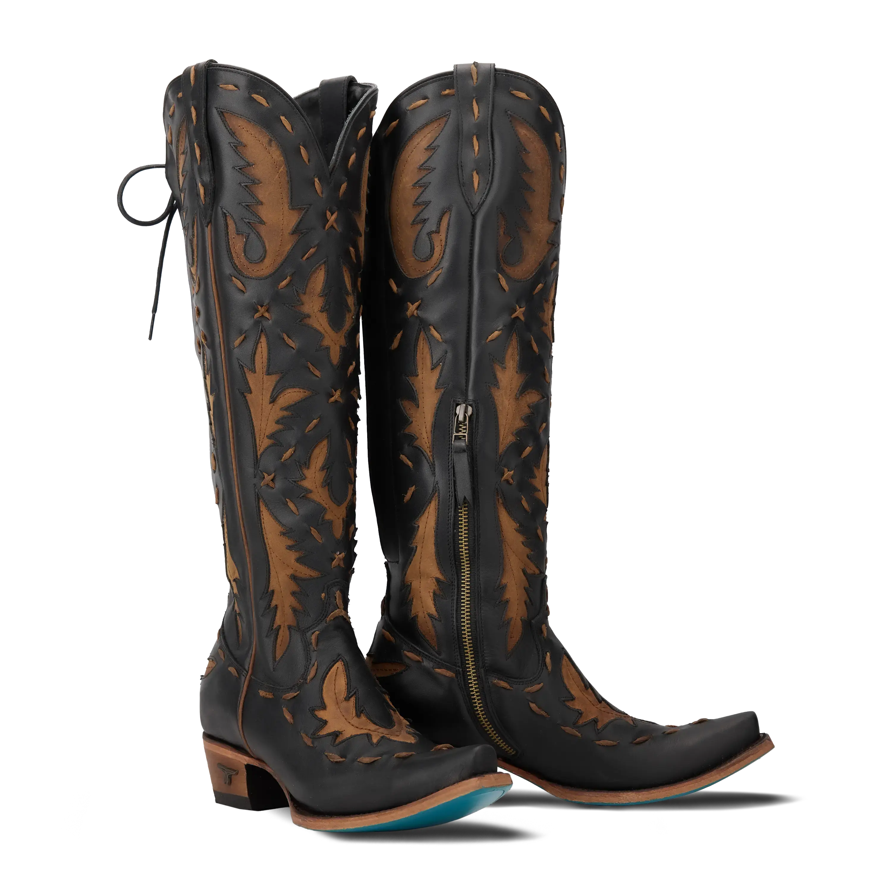 Reverie Knee High Corset - Jet Black and Burnt Caramel