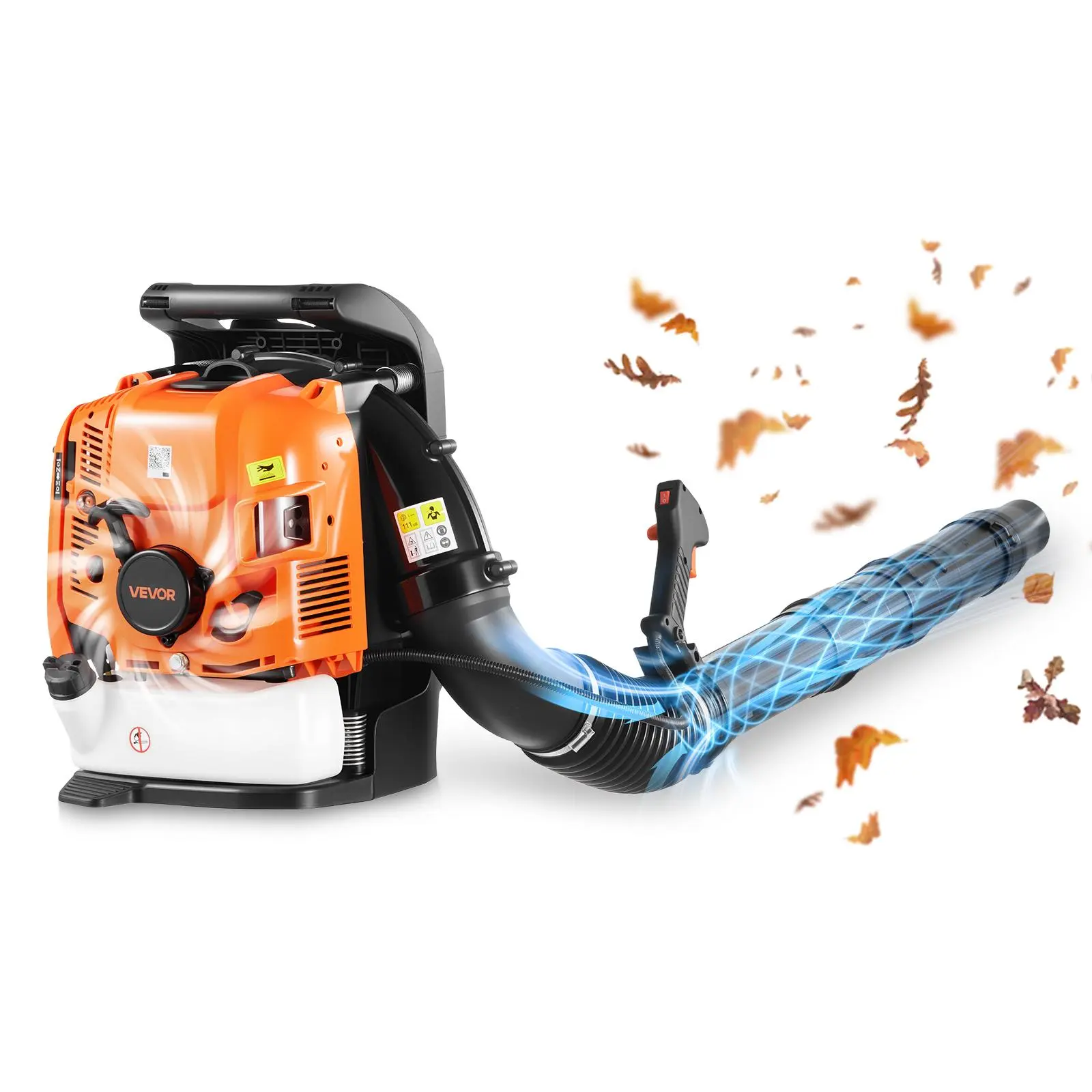VEVOR Gas Powered Backpack Leaf Blower (Backpack Unit), 75.6CC 4-Stroke Engine, 1.8L Fuel Tank, 615 CFM Air Volume, 179 MPH High Speed Tool for Lawn Care & Leaves Cleaning, Blowers For Lawn Care