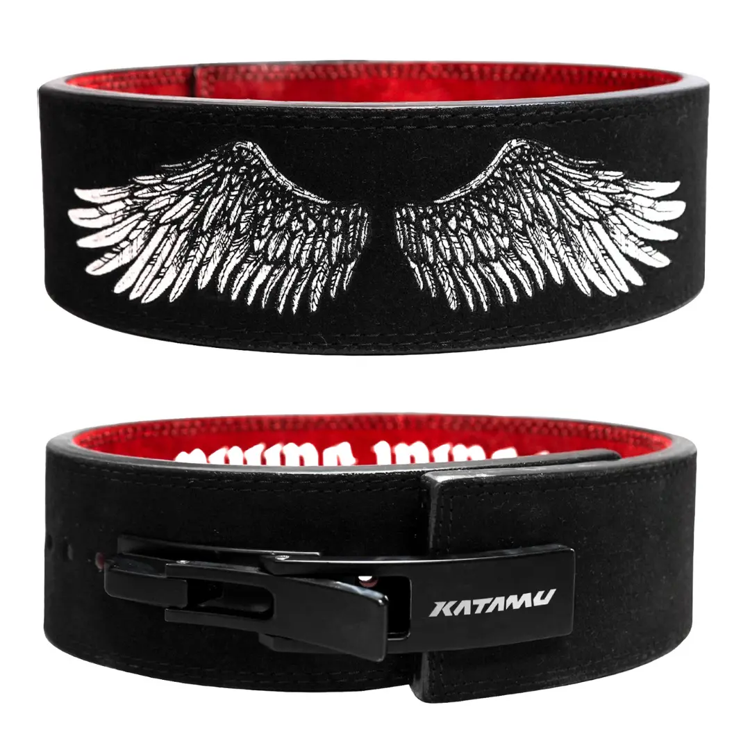 KATAMU Divine Wings 10mm/13mm Lever Lifting Belt, Workout Gear, Fitness Equipment, Weight Training Equipment For Fitness & Weight Training