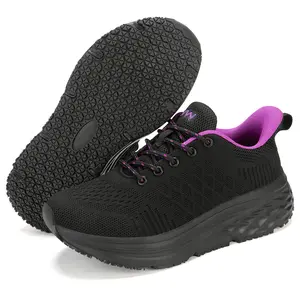 Womens Non Slip Work Shoes Water Resistant Walking Sneakers Food Service Chef Kitchen Shoes
