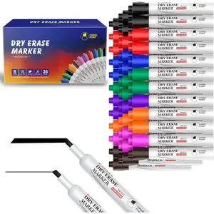 Low Odor Dry Erase Markers, Chisel Tip Whiteboard Marker, 8 Assorted Colors Pack of 36 Markers for Classrooms Offices &  Offices