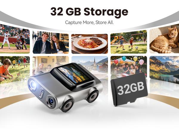 Mini car shaped camera, 32GB memory card for immediate purchase and use. Capable of taking photos and recording videos, with 4K image quality. Students shoot vlogs and record scenery outdoors, with one machine for multiple uses and full cost-effectiveness