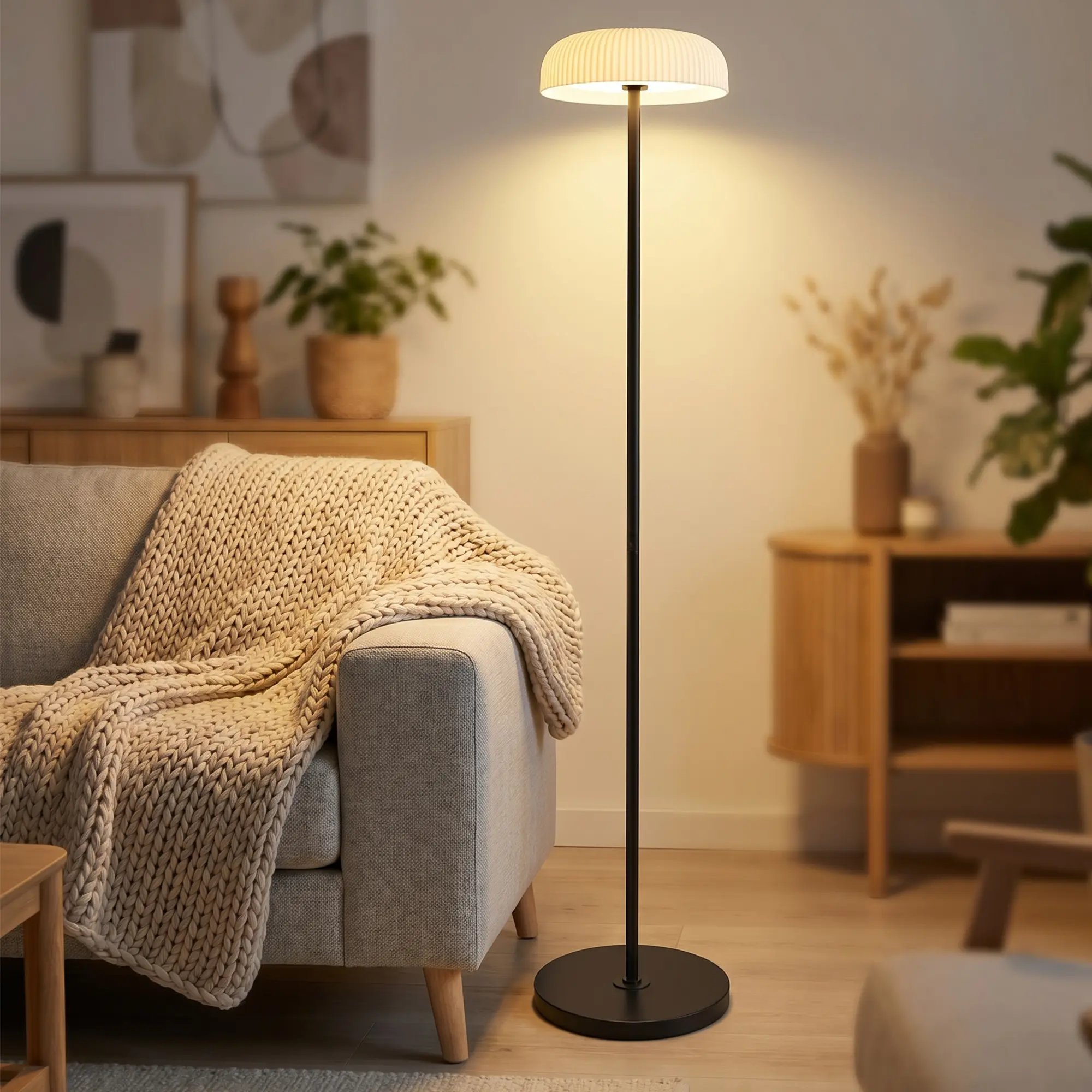 Solar-powered outdoor floor lamp, suitable for courtyards, IP65 waterproof cordless standing lamp, with remote control and touch sensor, tall rechargeable ambient light, suitable for porch gardens and living rooms, warm light/white light, USB-C interface