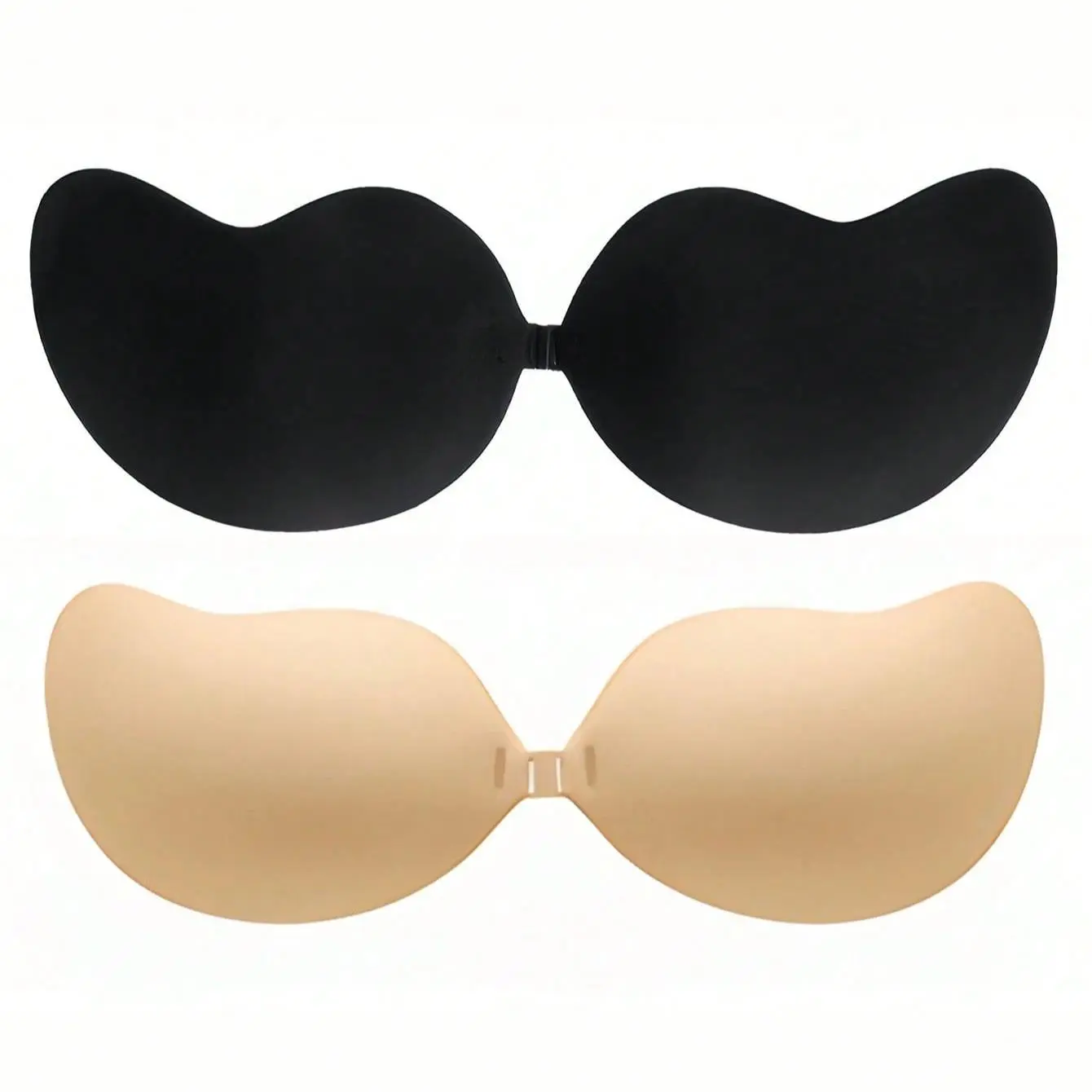 2 Pairs Women's Silicone Strapless Seamless Lift Sticky Nipple Covers, Reusable Adhesive Pasties for Comfort and Support, Smooth Womenswear Bra Accessories