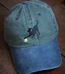 Olive w/ Blue Brim Embroidered Labrador Hats