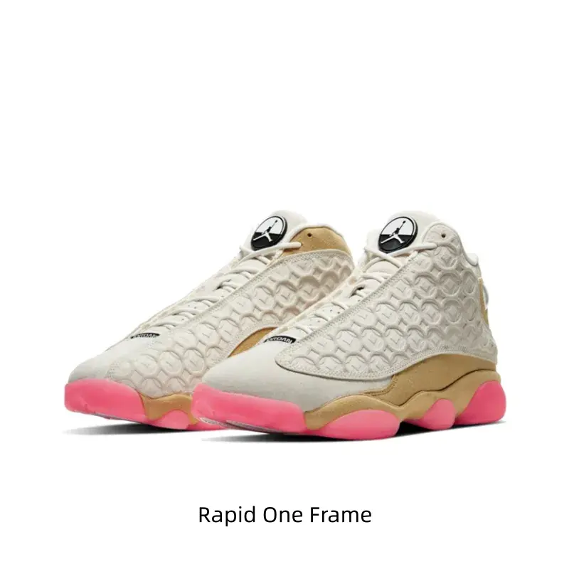 Men Off White Khaki Color Block High Top Retro Basketball Sneakers, Embossed Fabric Suede Bright Pink Chunky Sole Casual Shoes, American Street Hip Hop Trend High Cut Athletic Footwear, Vintage Platform Daily Fashion Kicks