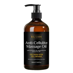 Firming Body Massage Oil with Collagen & Stem Cell – Helps Smooth the Appearance of Cellulite & Improve Skin Texture – Refreshing Aromatherapy Body Oil for Legs & Full Body