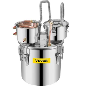 【fathersdaygift】VEVOR Moonshine Still Stainless Steel Water Alcohol Distiller Copper Tube With Circulating Pump Home Brewing Kit Build-in Thermometer for DIY Whisky Wine Brandy Spirits Utensils Ceramic, Kitchenware, Set, Containers
