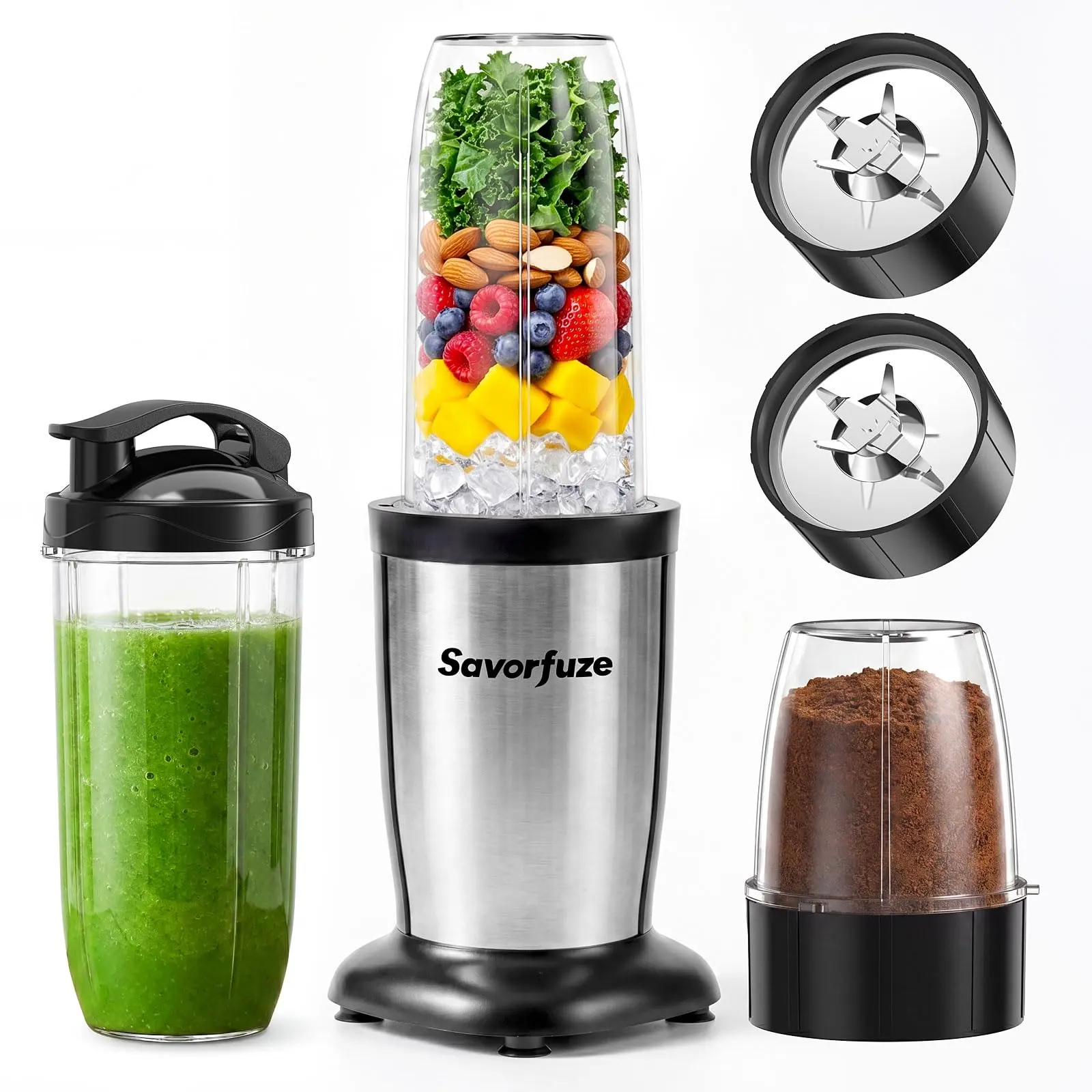 Professional Smoothie Blender Best Gift, 900W Portable Juicer Blender Suitable for Frozen Fruits and Ice Multi-functional Countertop Blender Dishwasher Safe Food Processor Similar to Juicer Machine Blade for Smoothies Juices & More,home essentials
