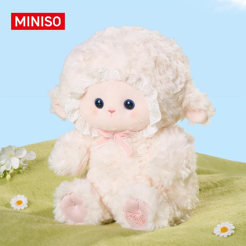 MINISO Best Buddy Series Cute Sheep Plush Doll - Huggable Stuffed Animal, Kids Favorites, Soft Fluffy Plush Animal Toy, Ideal for Bedroom Use, Warm Daily Companion, Soft Stuffed Toys, Back To School, Fluffy Stuffed Toys