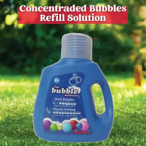 17.5 oz Mini Bubble Solution Refills(Up to 1.3 Gallons), Concentrated Solution for Bubble Machine, Wands, Blower, Easter, Outdoors Activity
