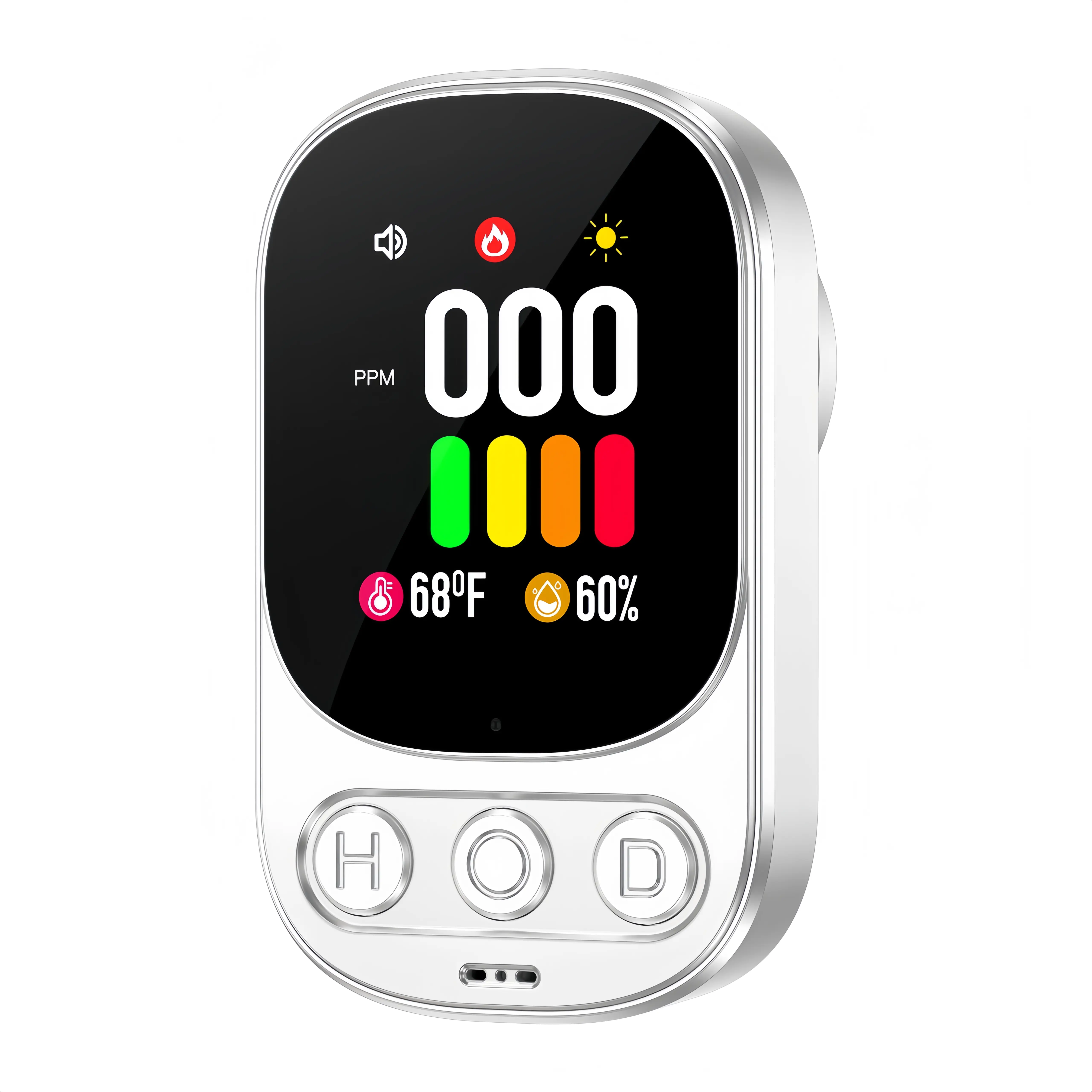 VIGILEYE 5 in 1 Smart Home Guardian Air & Temp Monitor, Indoor Use Security Device for Campers, Dorm Rooms, Kitchens, Apartments