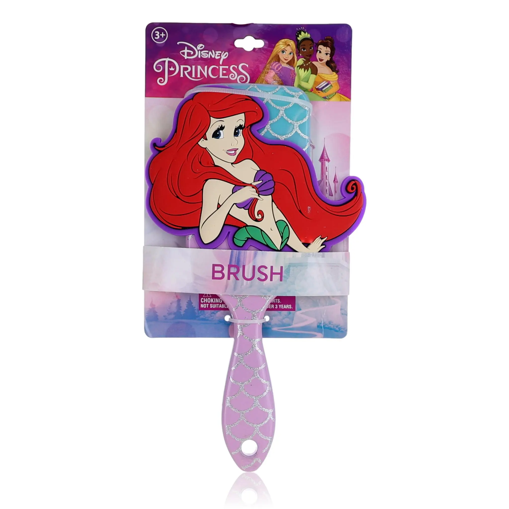 Disney Mermaid Theme Kids' Hair Brush, Toddler Haircare Grooming Tool, Kids' Brush