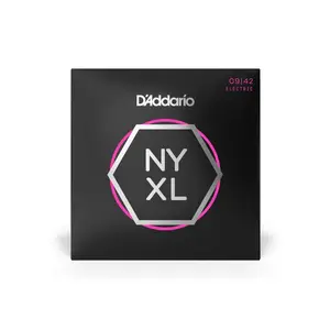D'Addario NYXL Nickel Wound Electric Guitar Strings, 09-42 Super Light, Fusion Twist Technology, Crunch, Accentuated Mid-Range Frequency Response, Bend Farther, More Presence