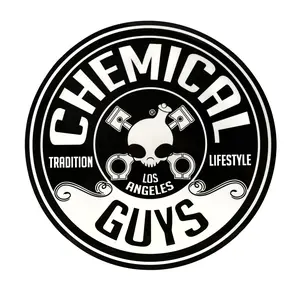 CHEMICAL GUYS Round Decal Sticker – Durable Weather-Resistant Vinyl Sticker with Iconic Logo, Perfect for Cars, Toolboxes, Laptops & More, Adds Style Anywhere You Stick It