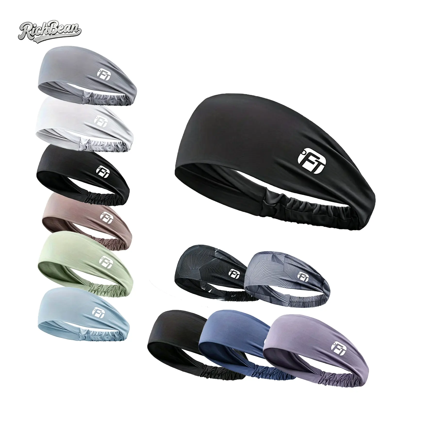 Unisex 3-Piece Sweat-Wicking Sports Headband Set – Non-Slip, Moisture-Wicking Headbands For Running, Fitness, And Outdoor Activities